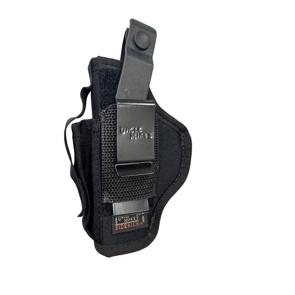 Uncle Mikes Sidekick Nylon Belt Clip Holster Size 1 Black Ambidextrous Utility